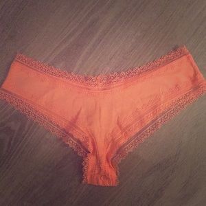 VS Peach lace Cheeky NWOT